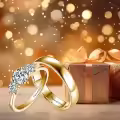 TOUPOP 14k White Gold Plated Moissanite Personalized Wedding Rings Set-0-4