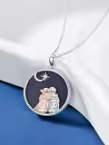 TOUPOP Sterling Silver & Stone Sisters Necklace, Forever My Friend Gift-0-2