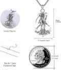 wholesale 925 Sterling Silver Grim Reaper on Anchor Pendant Chain Necklaces for Men & Women-0-2