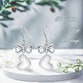 TOUPOP Sterling Silver Butterfly Bow Knot Heart Dangle Earrings-0-4