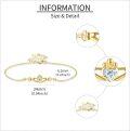 wholesale 14K Gold Claddagh Heart Moissanite Bracelet for Women's s-0-4