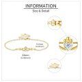 wholesale 14k Gold Heart Claddagh Bracelet-0-4