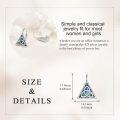 wholesale 925 Sterling Silver Triquetra Celtic Knot Abalone Shell Leverback Drop Earrings-0-1