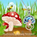 wholesale 925 Sterling Silver Abalone Shell Frog on Mushroom Pendant Necklace for Women and Girls-0-4