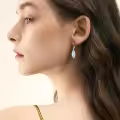 wholesale 925 Sterling Silver Moonstone Teardrop Dangle Earrings Wholesale - Vintage Style s for Her-0-1