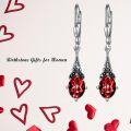 wholesale Sterling Silver Austrian Crystal Vintage Drop Dangle Leverback Earrings-0-45