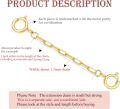 wholesale 10k Yellow Gold Extender Chain 1/2/3/4/5 with Double Spring Clasp-0-1