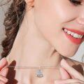 wholesale 925 Sterling Silver Celtic Trinity Knot Moonstone Pendant Necklace White Gold Plated-0-2