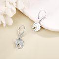 wholesale 925 Sterling Silver Horse Head Shape Pendant Hoop Earrings for Women Gift Ideas-0-4