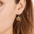 wholesale 18K Gold Plated 925 Sterling Silver Claddagh Birthstone Earrings for Women Irish Celtic Jewelry Gifts-0-4