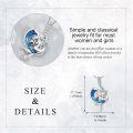wholesale 925 Sterling Silver Blue Enamel Mermaid Wave Pendant Necklace  for Girls & Women-0-4