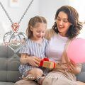TOUPOP Sterling Silver Rose Flower Daughter Necklace-0-1
