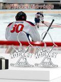 wholesale 925 Sterling Silver Hockey Stick and Puck Drop Earrings for Women Sporty-0-5