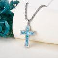 wholesale Sterling Silver Cross Pendant Necklace Religious Jewelry Gift for Women Men-0-7