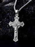 wholesale 925 Sterling Silver Cross Pendant Necklace  for Men & Women - Protection Amulet Religious Jewelry with 24+2mm Rolo Chain (Gift Included)-0-4