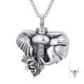 wholesale 925 Sterling Silver Elephant Rose Flower Urn Pendant Necklace Memorial Keepsake Jewelry-0-0