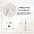 wholesale 925 Sterling Silver Blue Crystal Heart Mouse Drop Earrings-0-2