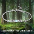 wholesale 925 Sterling Silver Moonstone  Urn Bracelet   for Men/Women-0-5