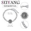 wholesale 925 Sterling Silver Saint Michael Rosary Necklace With Cross Pendant-0-7