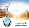 wholesale Sterling Silver Moonstone Opal Turquoise Larimar Black Onyx Cremation Jewelry for Ashes-0-4