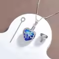TOUPOP 925 Sterling Silver & Crystal Butterfly/Dragonfly/Hummingbird/Bee Cremation Memorial Necklace-0-3