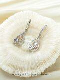 wholesale 925 Sterling Silver Hummingbird & Flower Leverback Drop Dangle Earrings Gift-0-3
