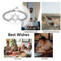 wholesale 925 Sterling Silver Star Of David Charm Bracelet Platinum Plated Double Chain For Women-0-5