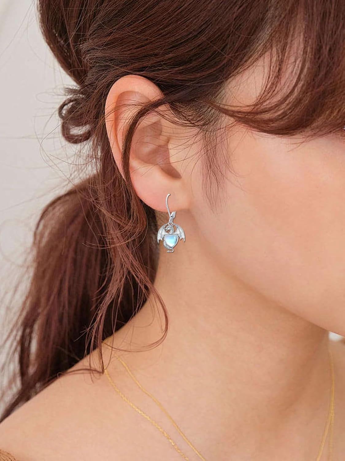  Sterling Silver Dragon Dangle Earrings Jewelry for Women -0-4