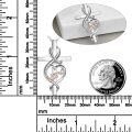 wholesale 925 Sterling Silver Infinity Cross & Heart Pendant Necklaces with I Love You Forever Engraving and Rose Gold Plated Name Charm - Gifts for Sisters Moms Daughters Grandmas Nanas-0-2