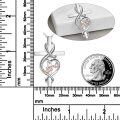 wholesale 925 Sterling Silver Cross Necklace Infinity Heart Rose Gold Nana I Love You Forever-0-2