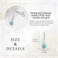 wholesale 925 Sterling Silver Green Turquoise Drop Earrings Platinum Plated Twisted Swirl Jewelry For Women-0-15