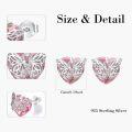 wholesale 925 Sterling Silver Metal Pink Crystal Butterfly Breast Cancer Awareness Ribbon Stud Earrings - Hope Gift for Women-0-2