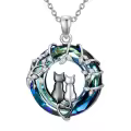 TOUPOP Sterling Silver Elephant/Cat/Sister Pendant Good Luck Gift-0-0