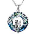 TOUPOP Sterling Silver Elephant/Cat/Sister Pendant Good Luck Gift-0-0
