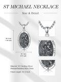 wholesale  Oval St Christopher Prayer Pendant Necklace for Men & Women-0-1