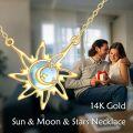 wholesale 14K Gold Opal Star and Moon Celtic Knot Necklace - Irish s for Women-0-1
