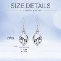 wholesale 925 Sterling Silver Dragonfly Teardrop Antique Celtic Knotwork Dangle Earrings  for Women-0-4