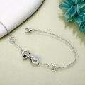 wholesale 925 Sterling Silver Heart and Infinity Charm Ankle Bracelet for Women-0-2
