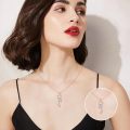 wholesale 925 Sterling Silver Fox Pendant Necklace Wholesale With Clear Cz Stones-0-3