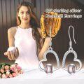 wholesale 925 Sterling Silver Baseball Heart Dangle Earrings for Women Girls Gifts Jewelry Accessories-0-3