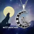 TOUPOP Sterling Silver & Stone Sea Turtle Wolf Butterfly Alpaca Animal Necklace-0-1