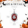 wholesale Black Gold Plated Silver Gothic Pumpkin Locket - Halloween Witch Jewelry Gift for Women Men-0-4