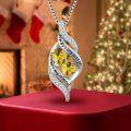 TOUPOP 925 Silver Birthstone Sister Necklace Pendant Gift-0-5