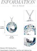 wholesale TOUPOP Cat Necklace Gifts For Women Sterling Silver Celtic Mounatin Moon Pendant With Blue Crystal Birthday Christmas Jewelry Gifts For Women -0-3