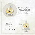 wholesale 925 Sterling Silver Honeycomb Bee Teacup Pendant Necklace-0-3