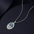 wholesale 925 Sterling Silver Saint Peter Protect Us Pendant with Abalone Shell and Crosses on Chain for Men Women Catholic  47cm Length-0-2