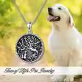 TOUPOP Sterling Silver Tree Of Life 2 Dogs Pendant Animal Jewelry Gifts-0-5