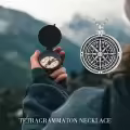 wholesale 925 Sterling Silver Compass Pendant Necklace Wholesale  for Men Women -0-4