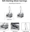 wholesale 925 Sterling Silver Open Book Dangle Earrings Gift for Librarians and Music Lovers-0-3
