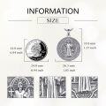 wholesale 925 Sterling Silver St. Benedict Medal Pendant Necklace with Cross and Dove Charm for Men & Women-0-3